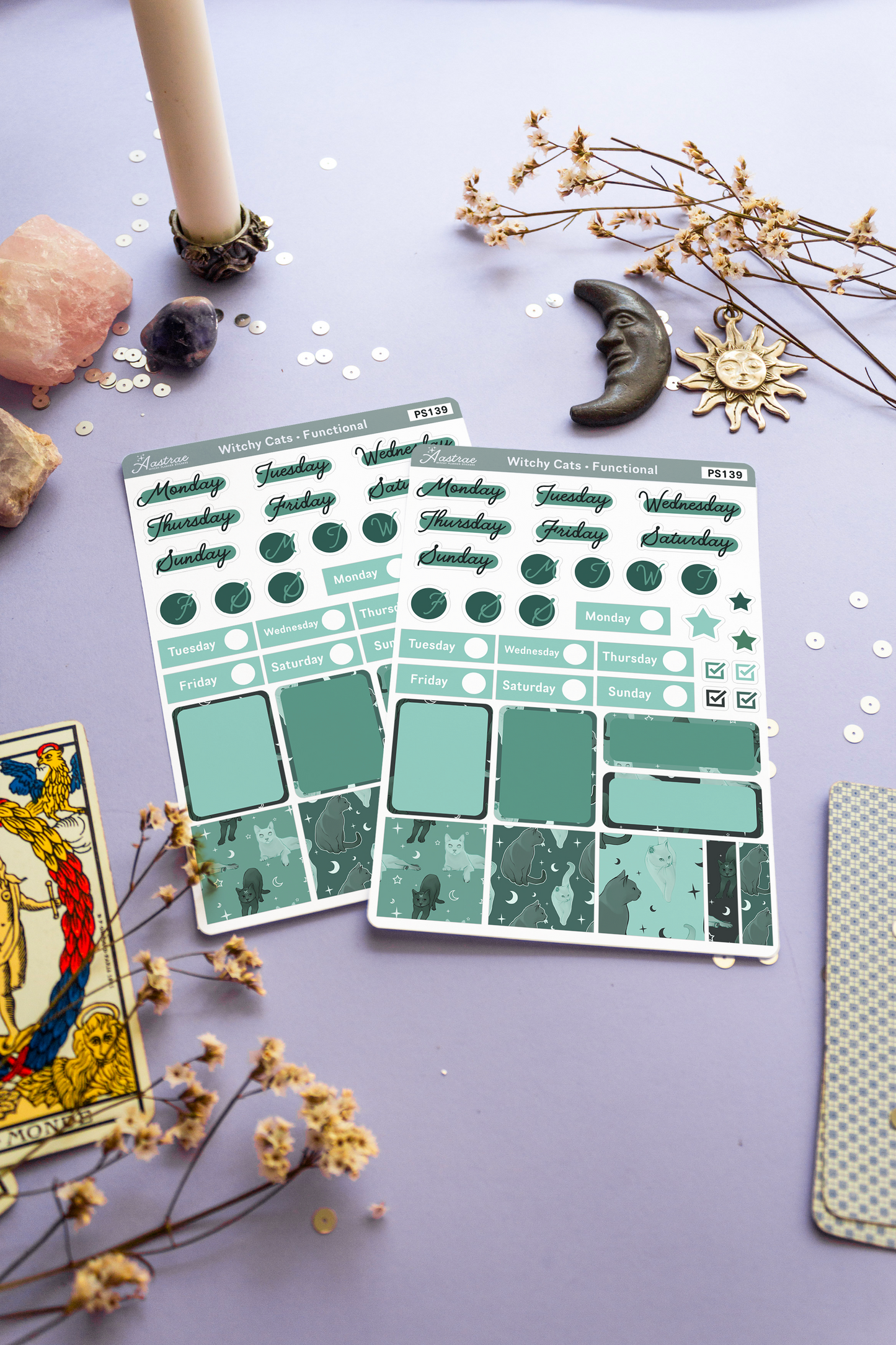 Witchy Cats Journaling Stickers