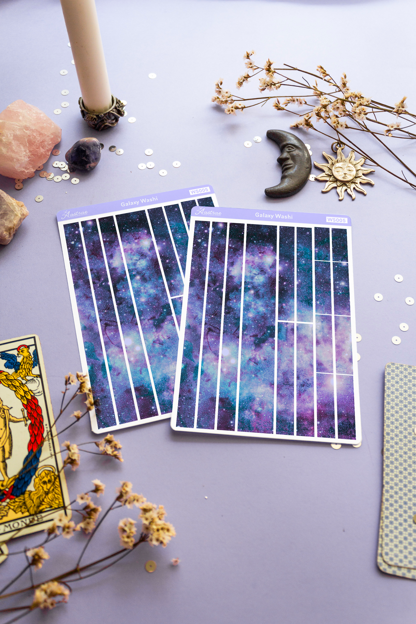 Galaxy Washi Tape Stripe Sticker Sheet