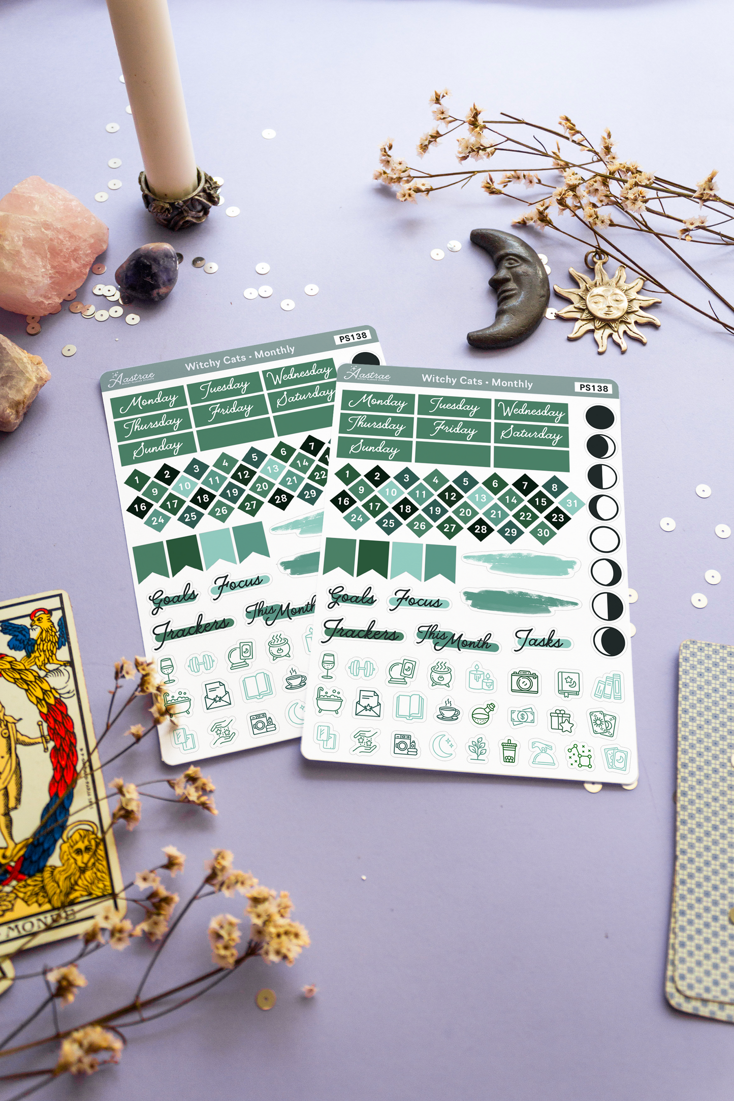 Witchy Cats Functional Stickers