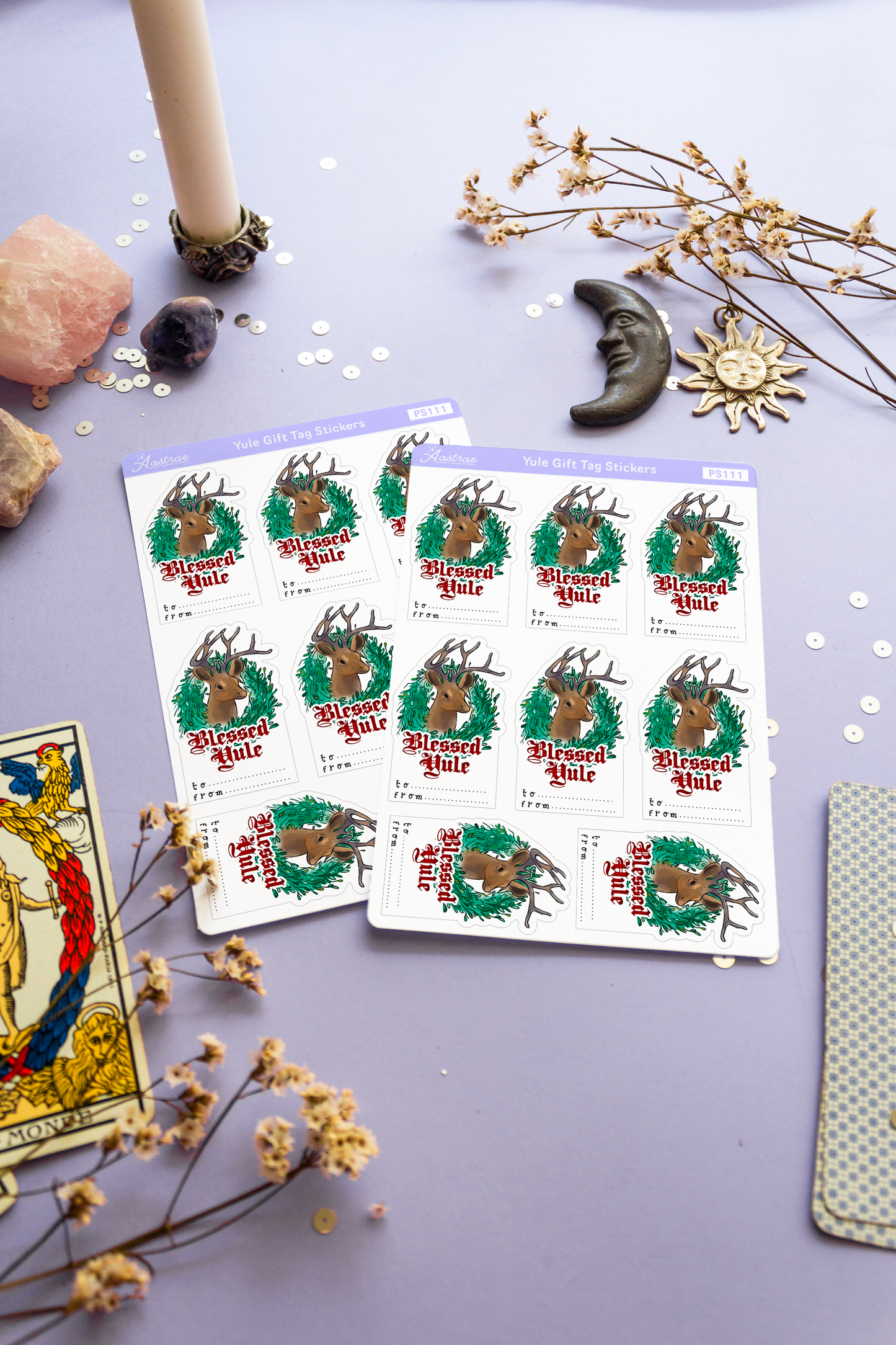Yule Gift Tags Sticker Sheet