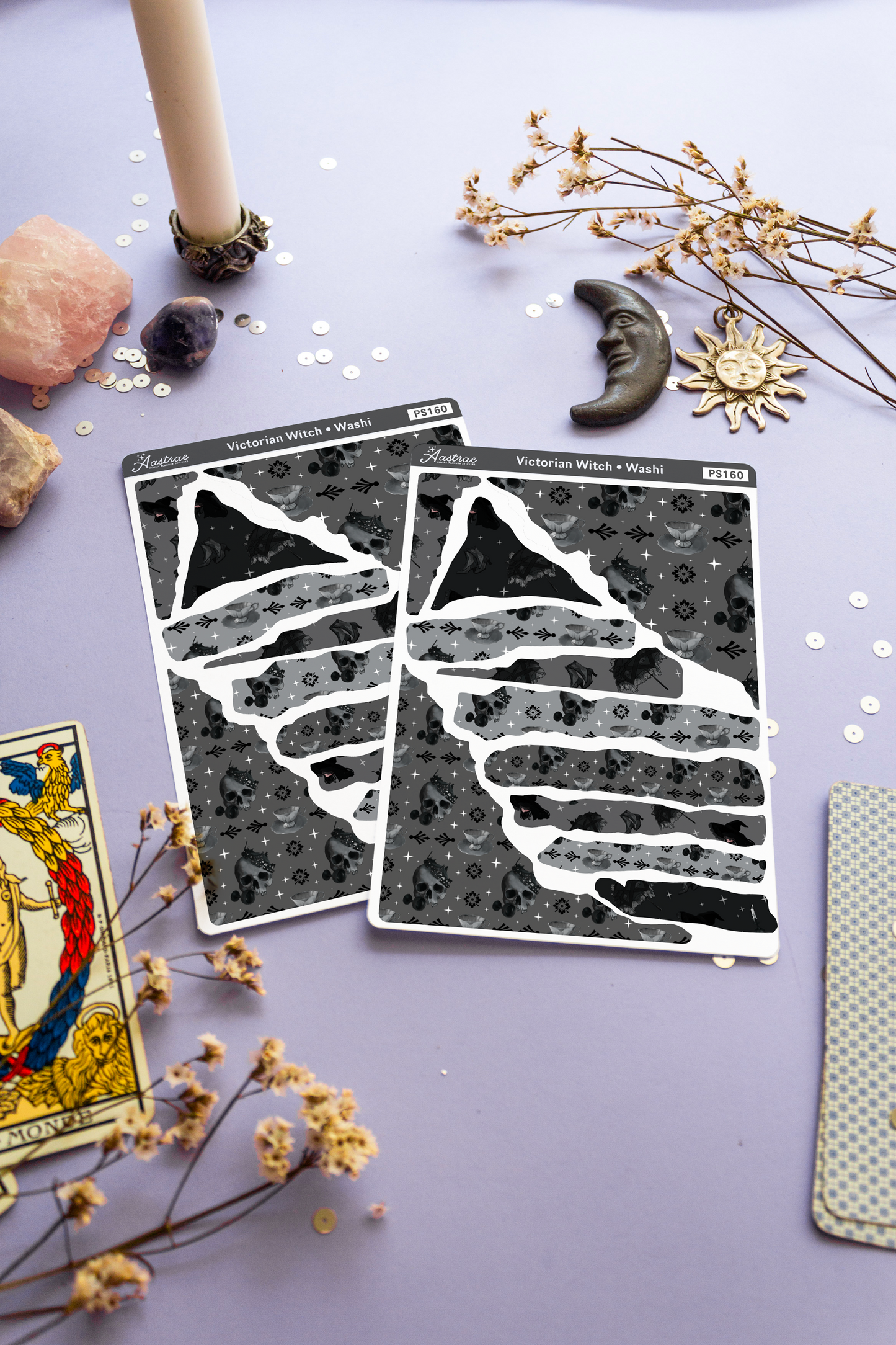 Victorian Witch Washi Sticker Sheet
