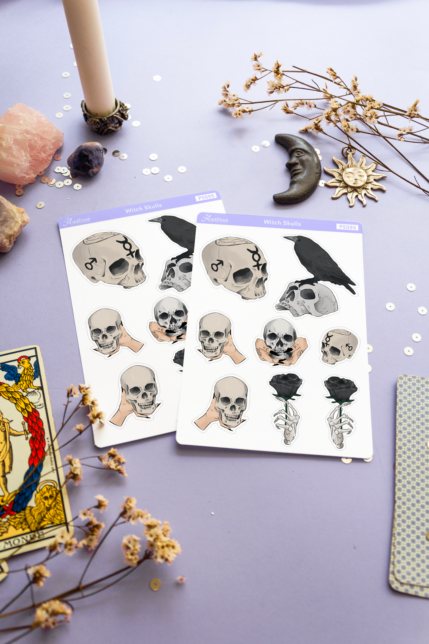 Witch Skulls Stickers for Planner