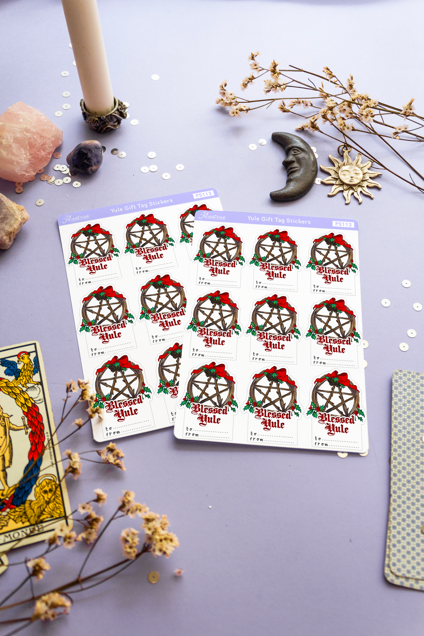 Yule Gift Tags Sticker Sheet