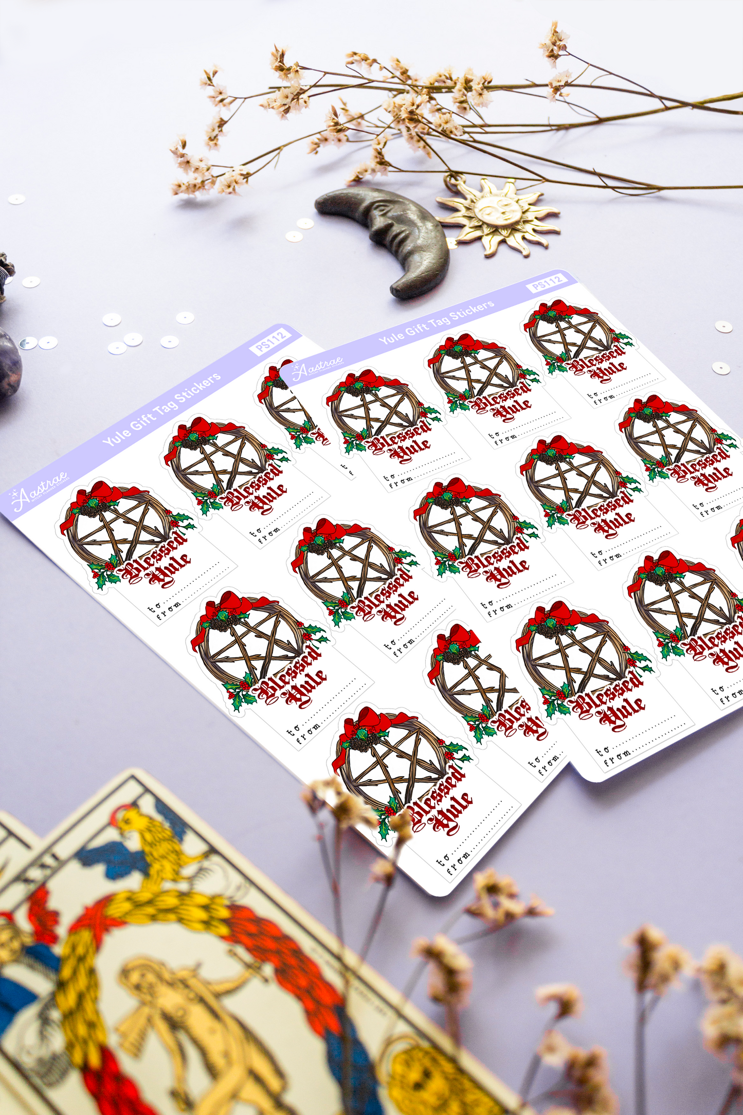 Yule Gift Tags Sticker Sheet