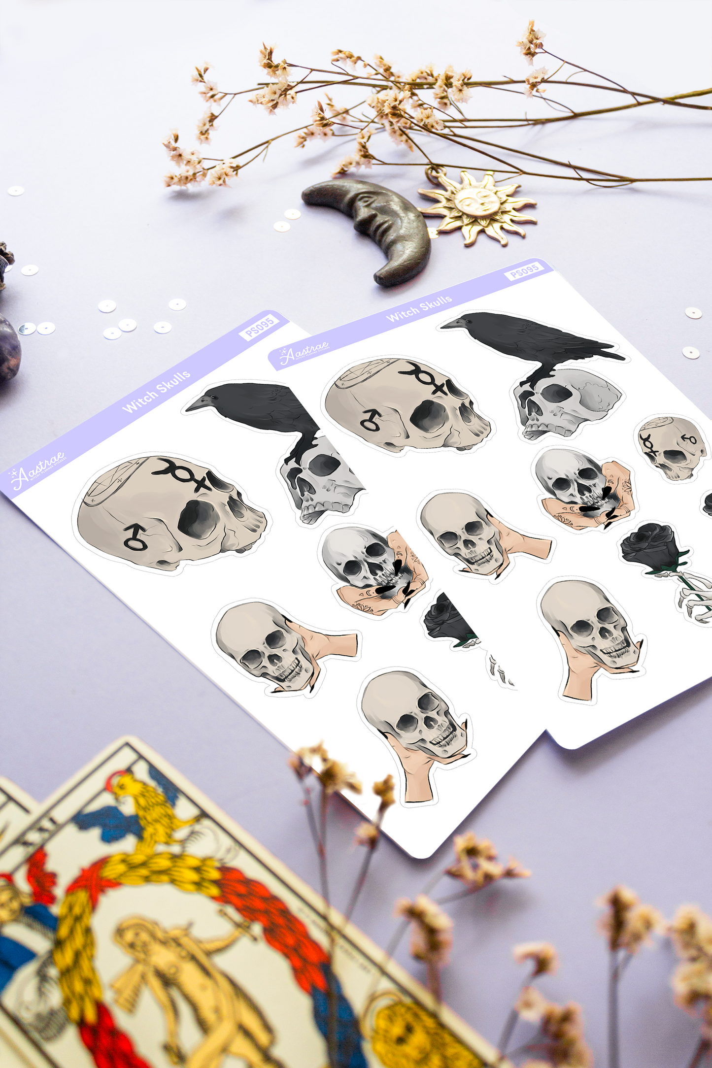 Witch Skulls Stickers for Planner