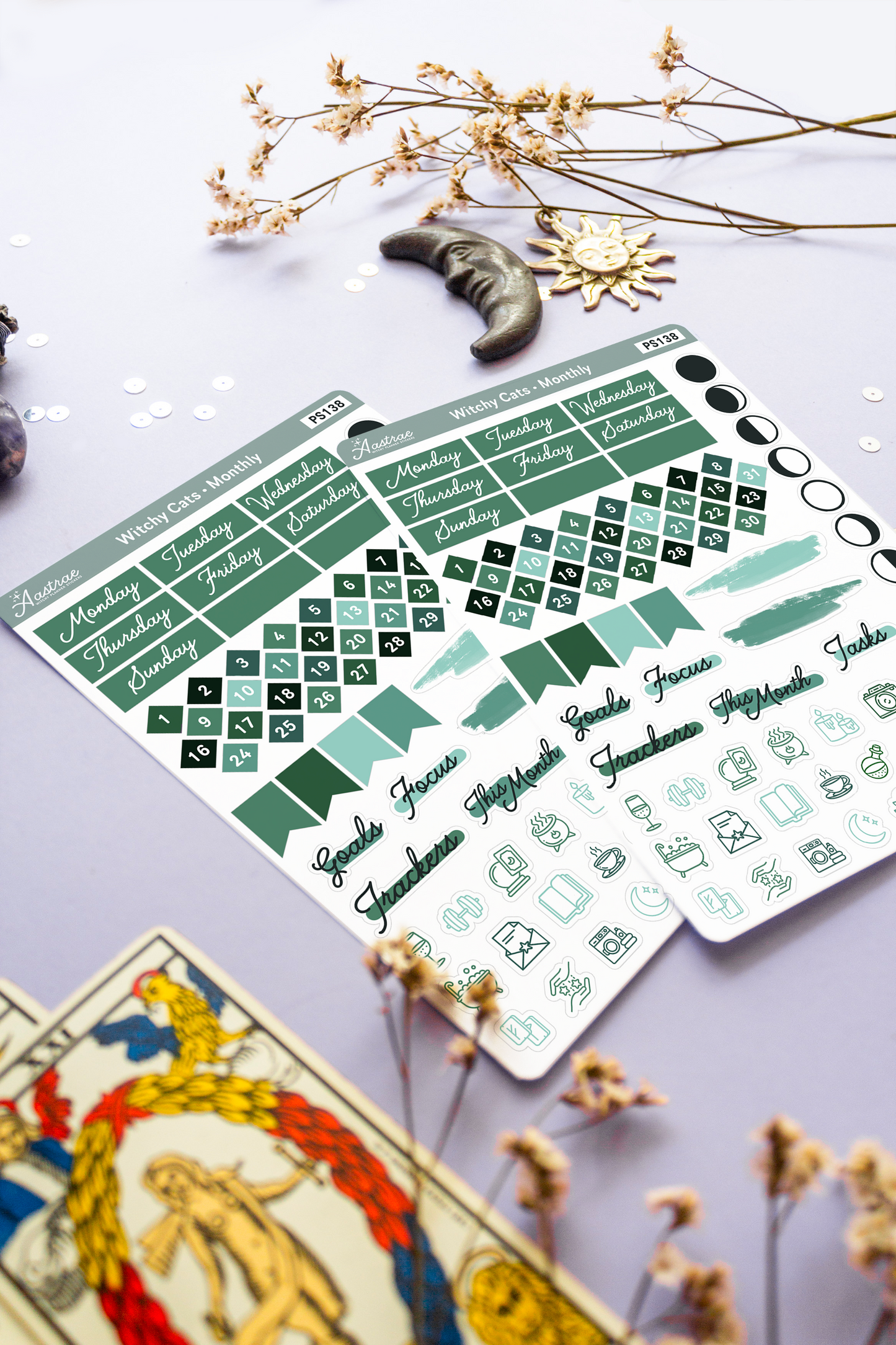 Witchy Cats Functional Stickers