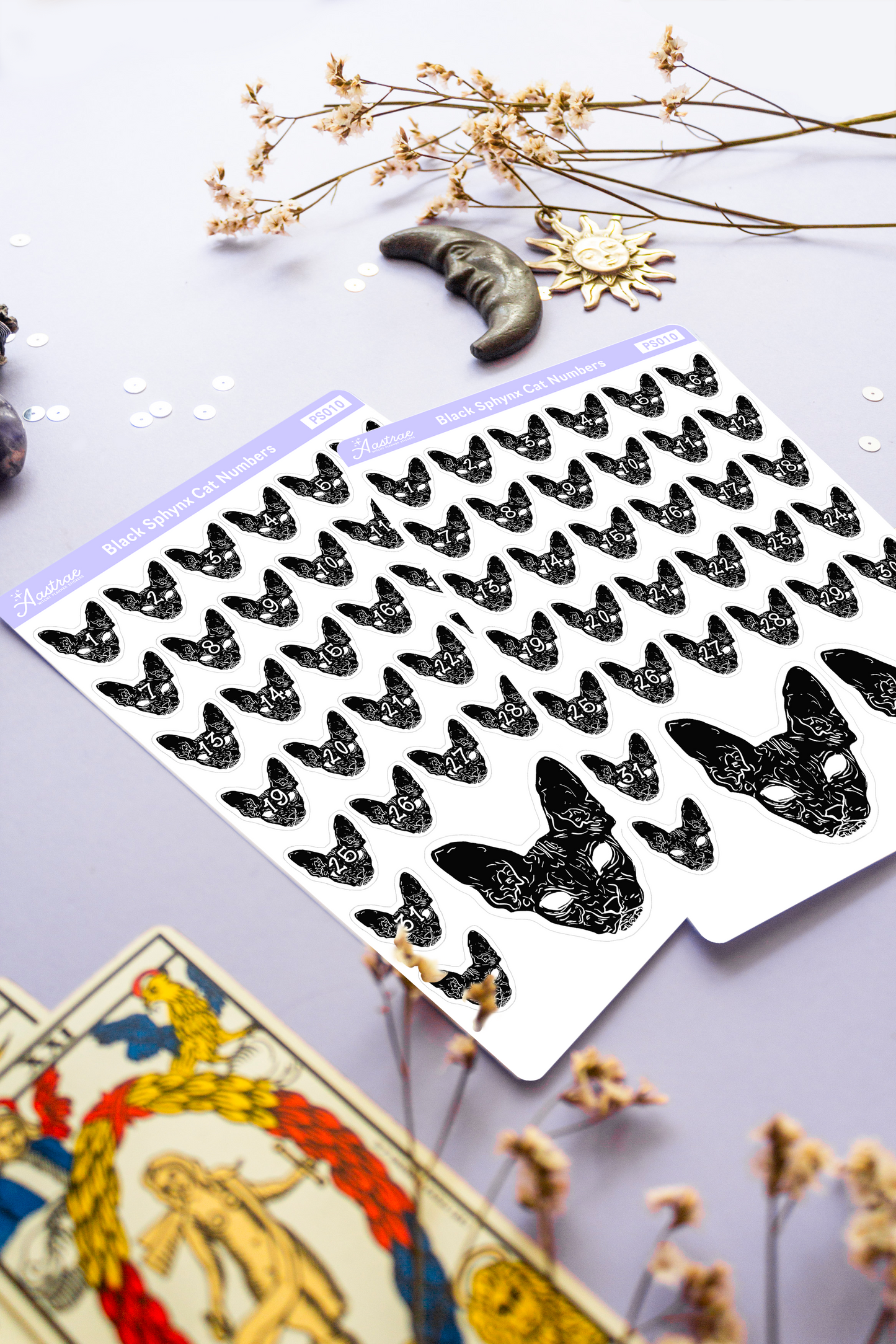 Witchy Cat Date Cover Planner Stickers
