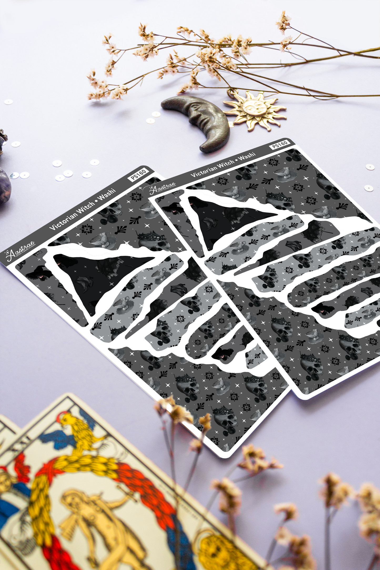 Victorian Witch Washi Sticker Sheet