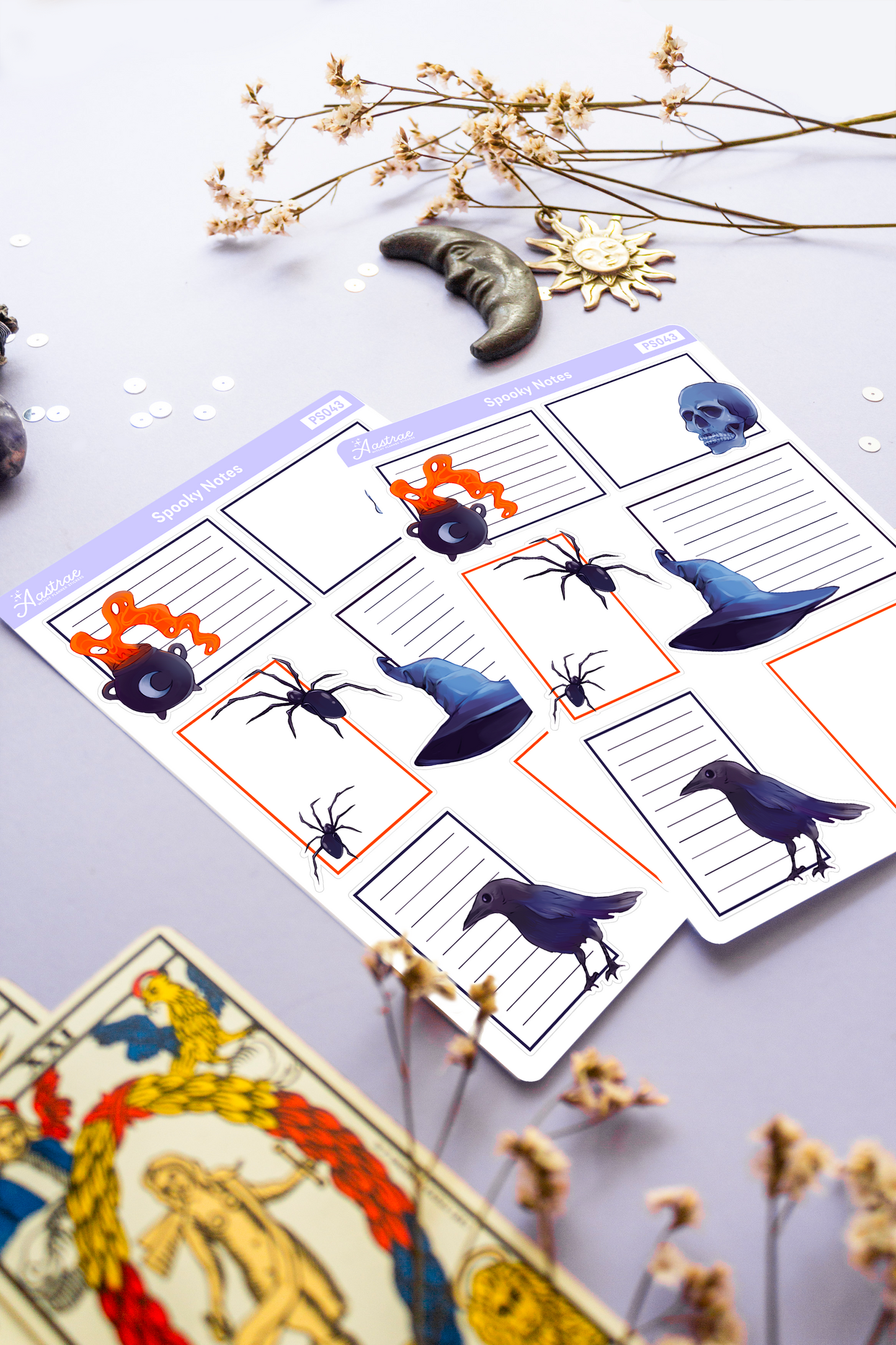 Spooky Halloween Notes Box Planner Stickers