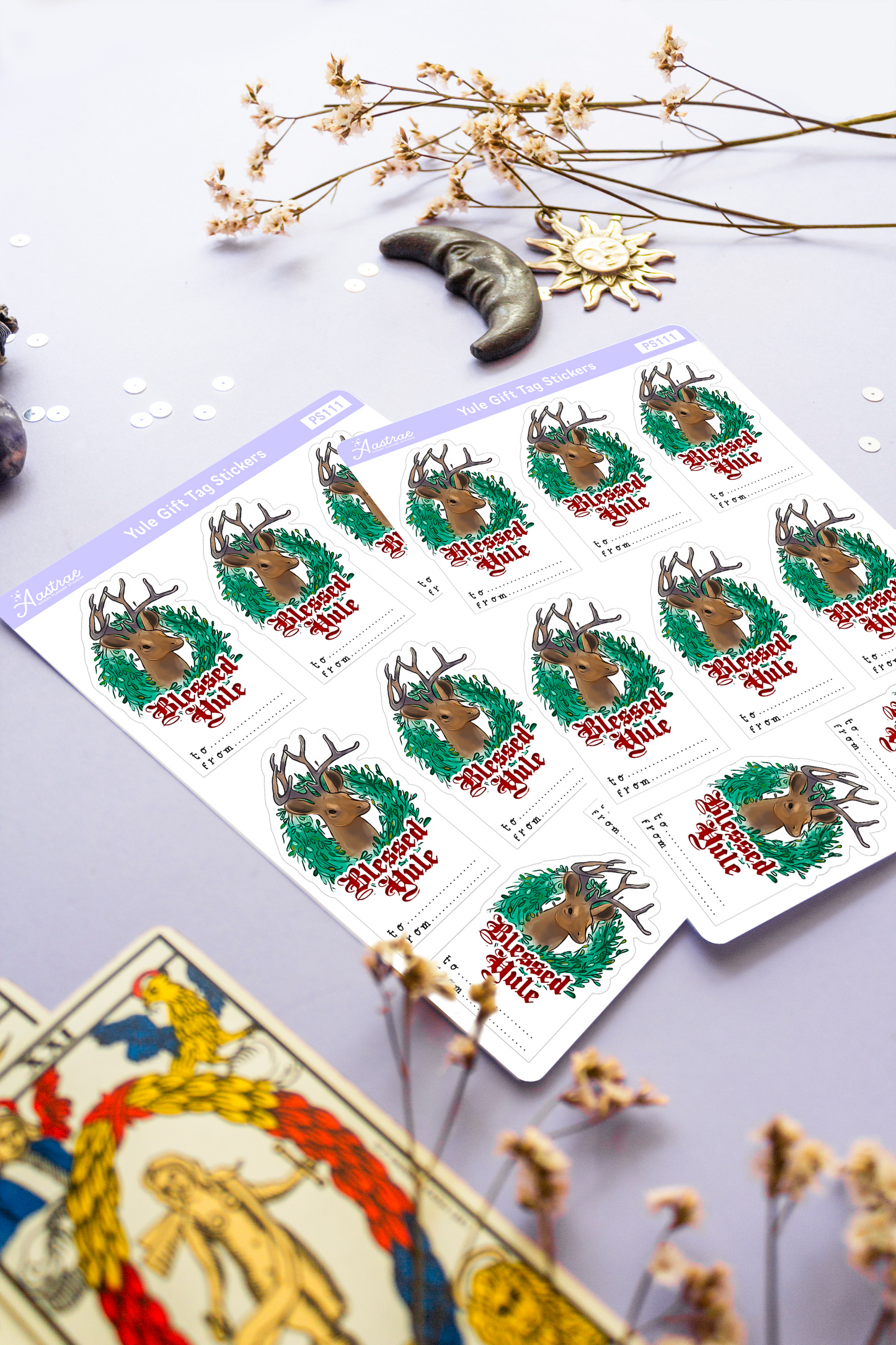 Yule Gift Tags Sticker Sheet