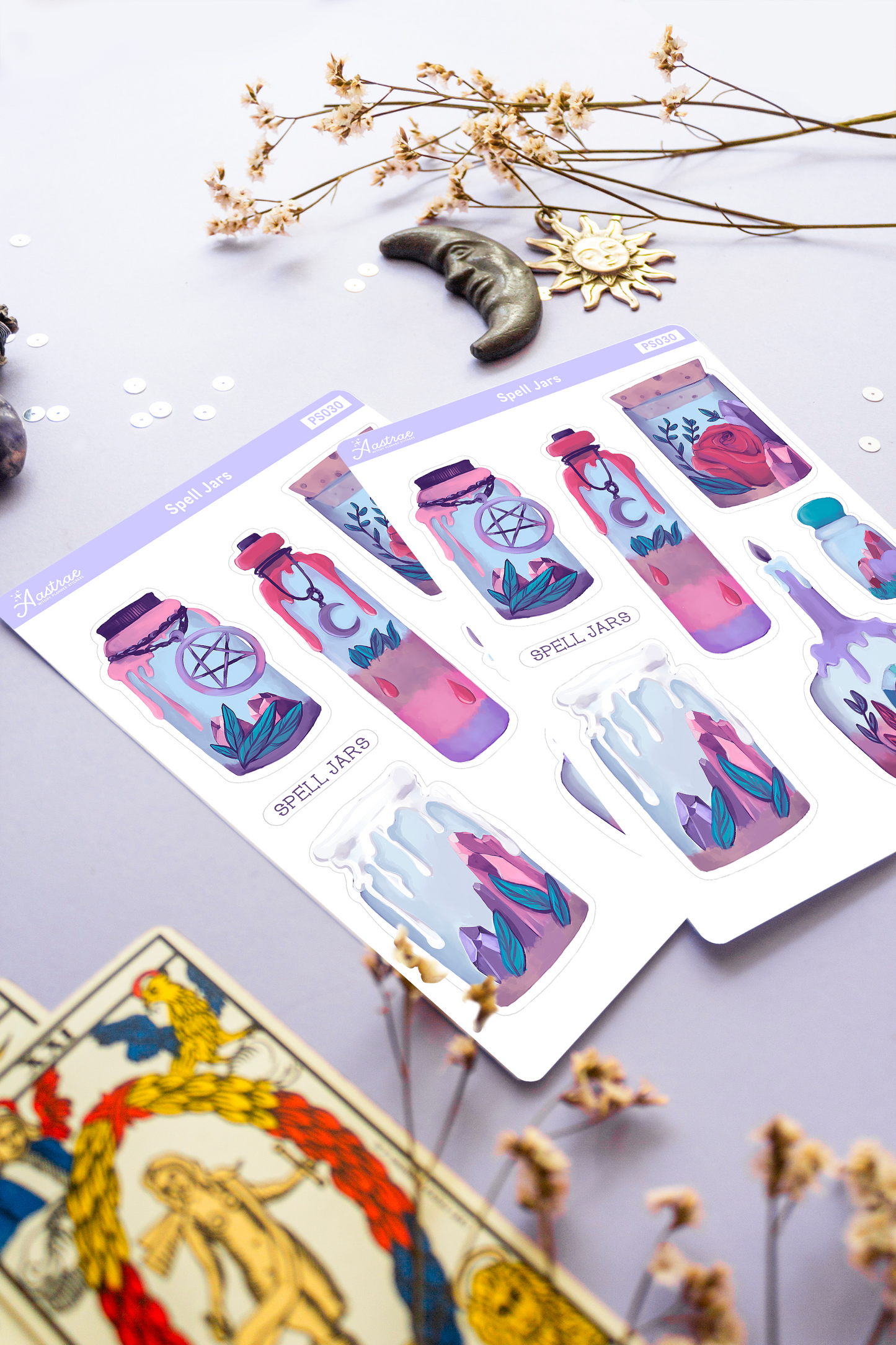 Witch Spell Jars Stickers