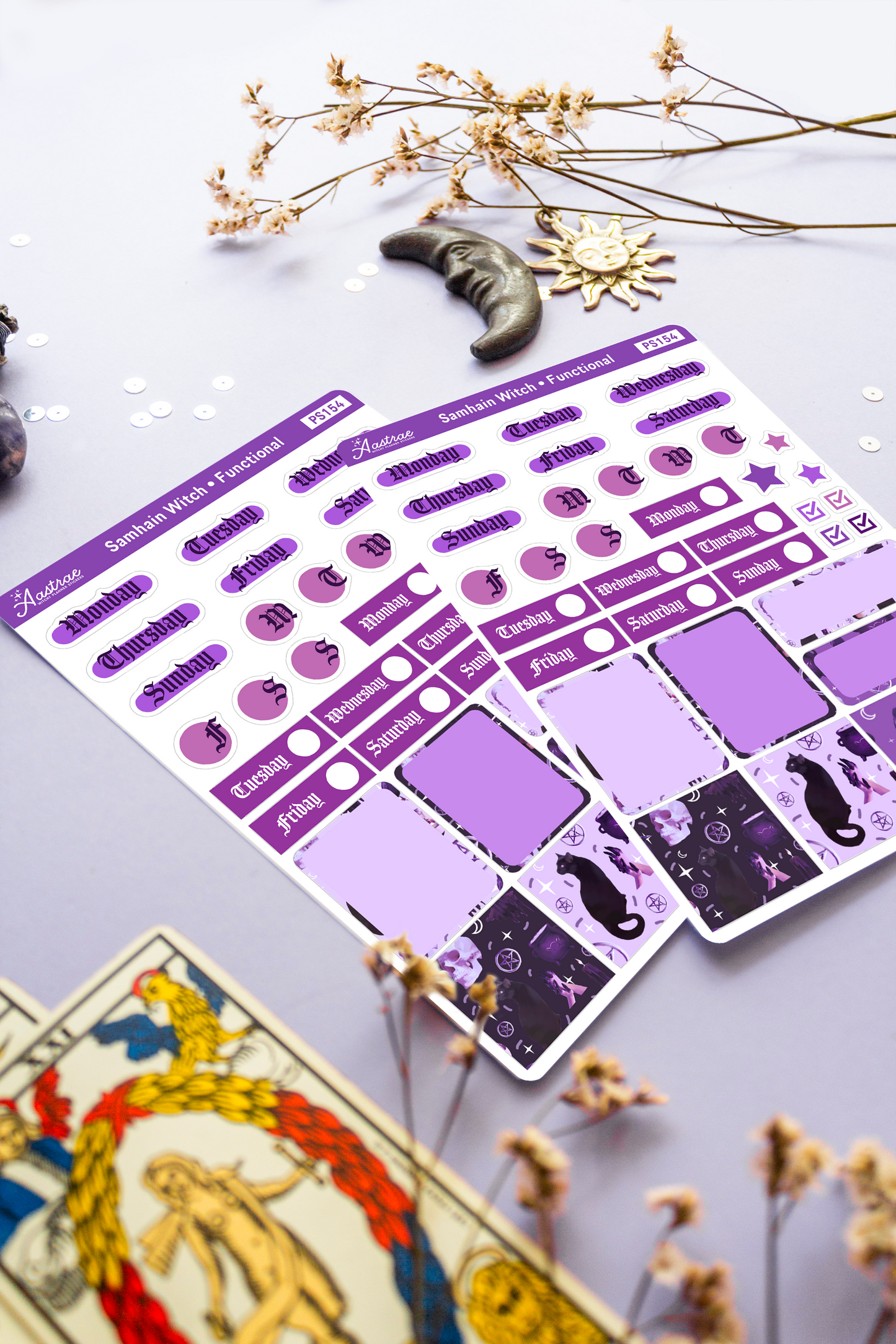 Samhain Witch Weekly Journaling Sticker Sheet