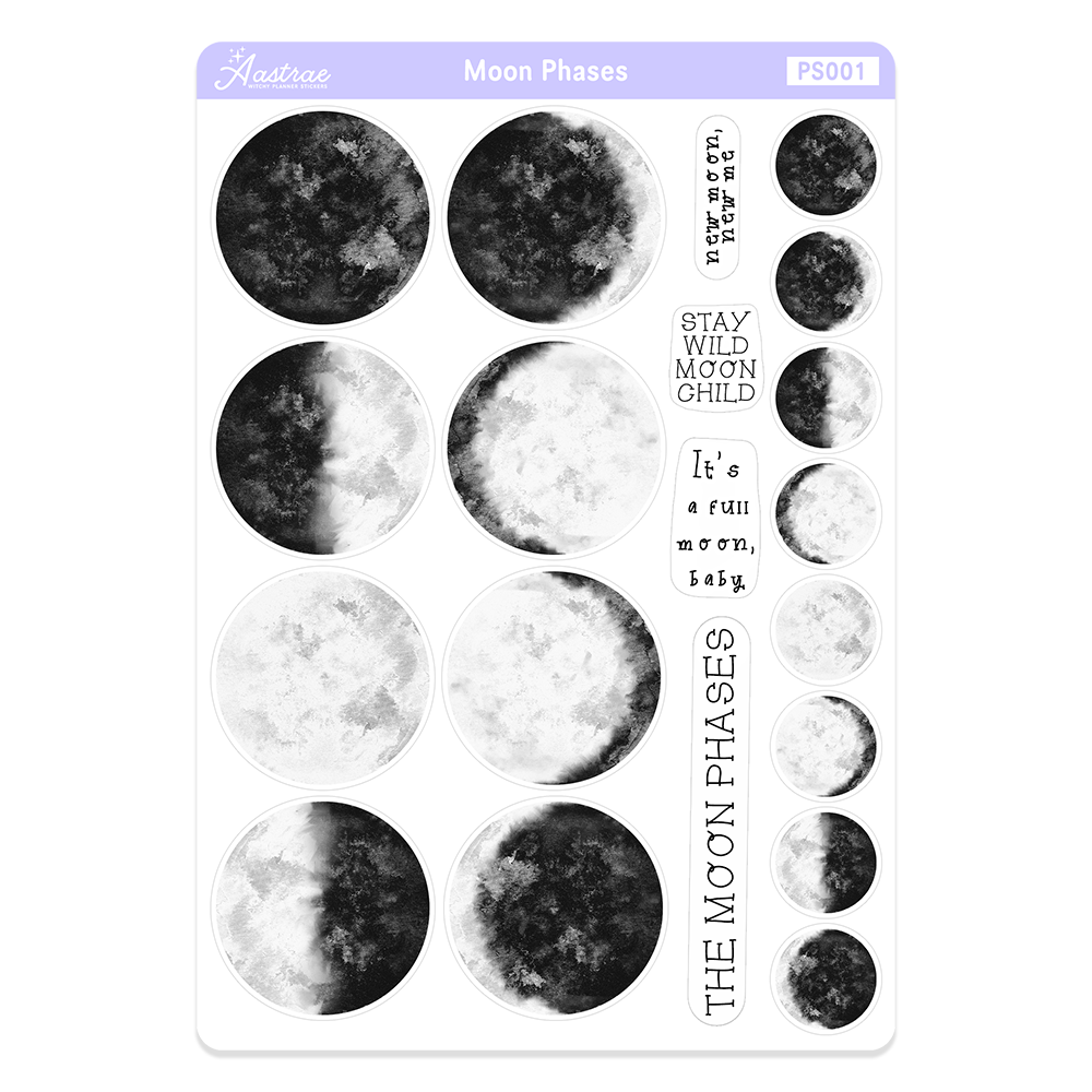 Moon Phases Planner Stickers