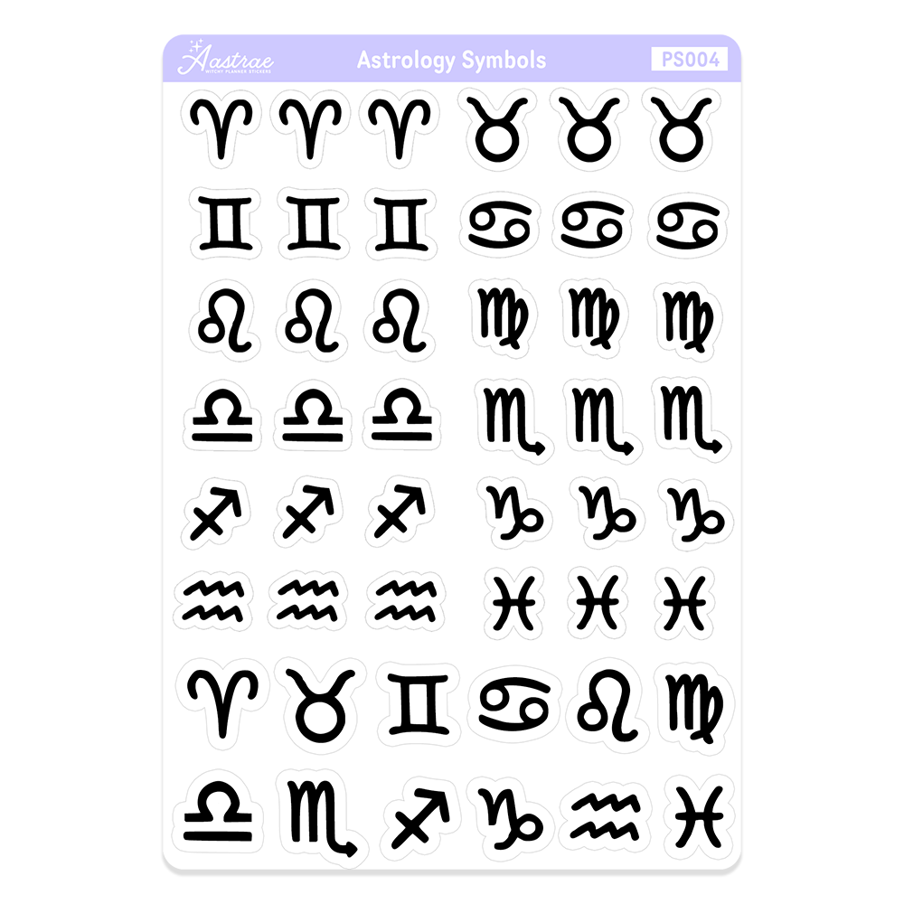 Zodiac Signs Astrology Stickers