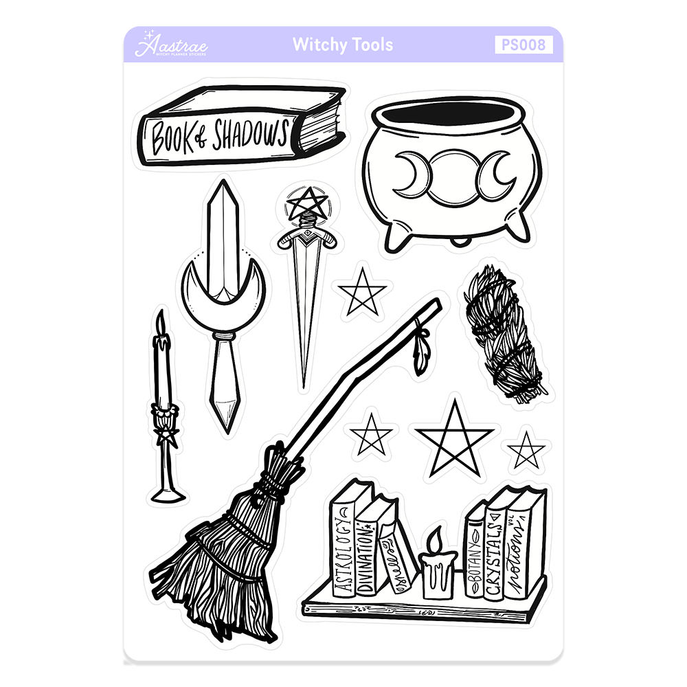 Witch Altar Tools Stickers