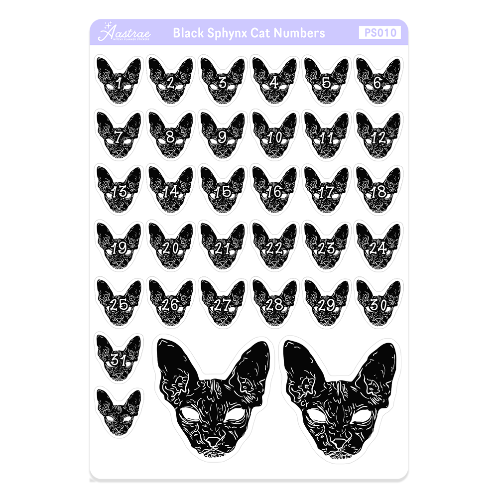 Witchy Cat Date Cover Planner Stickers