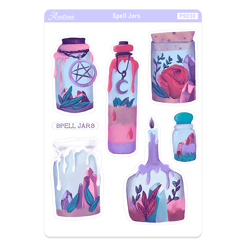 Witch Spell Jars Stickers