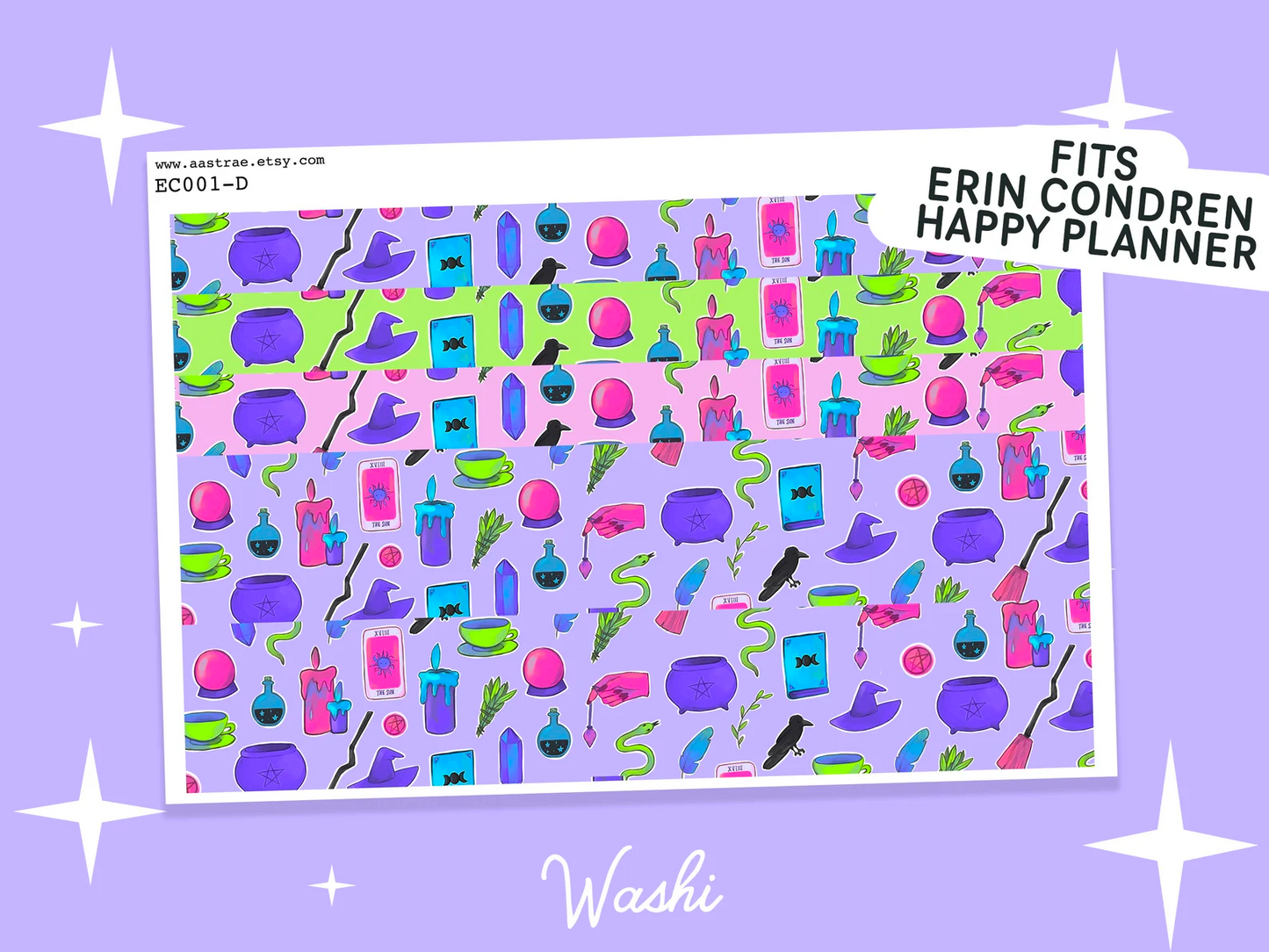 Neon Witch Vertical Planner Kit