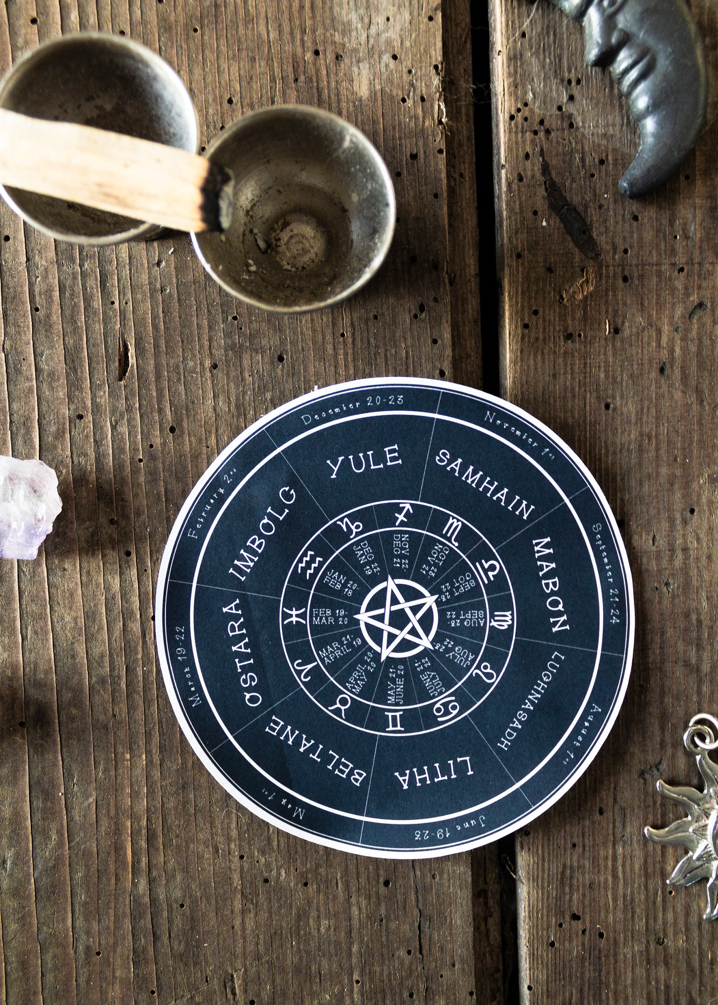 Pagan Wheel of the Year Sticker