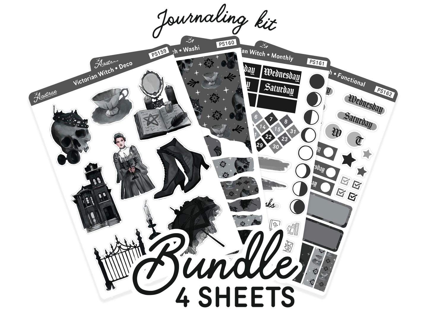 Victorian Witch Journaling Sticker Kit