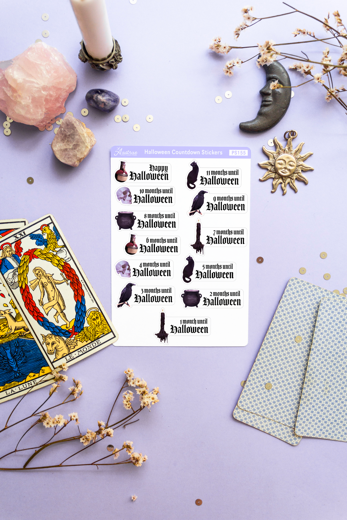 Monthly Halloween Countdown Stickers