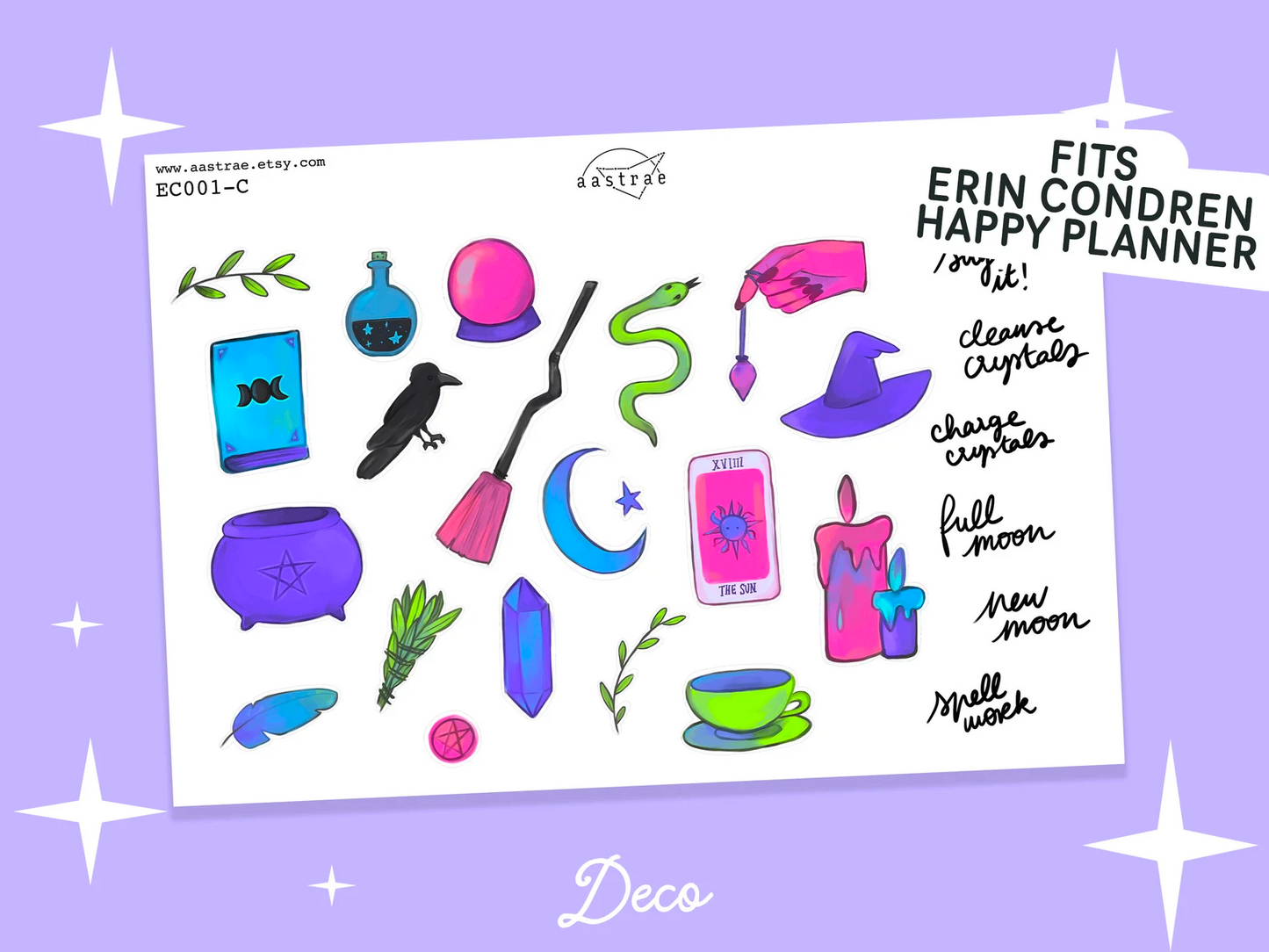 Neon Witch Vertical Planner Kit