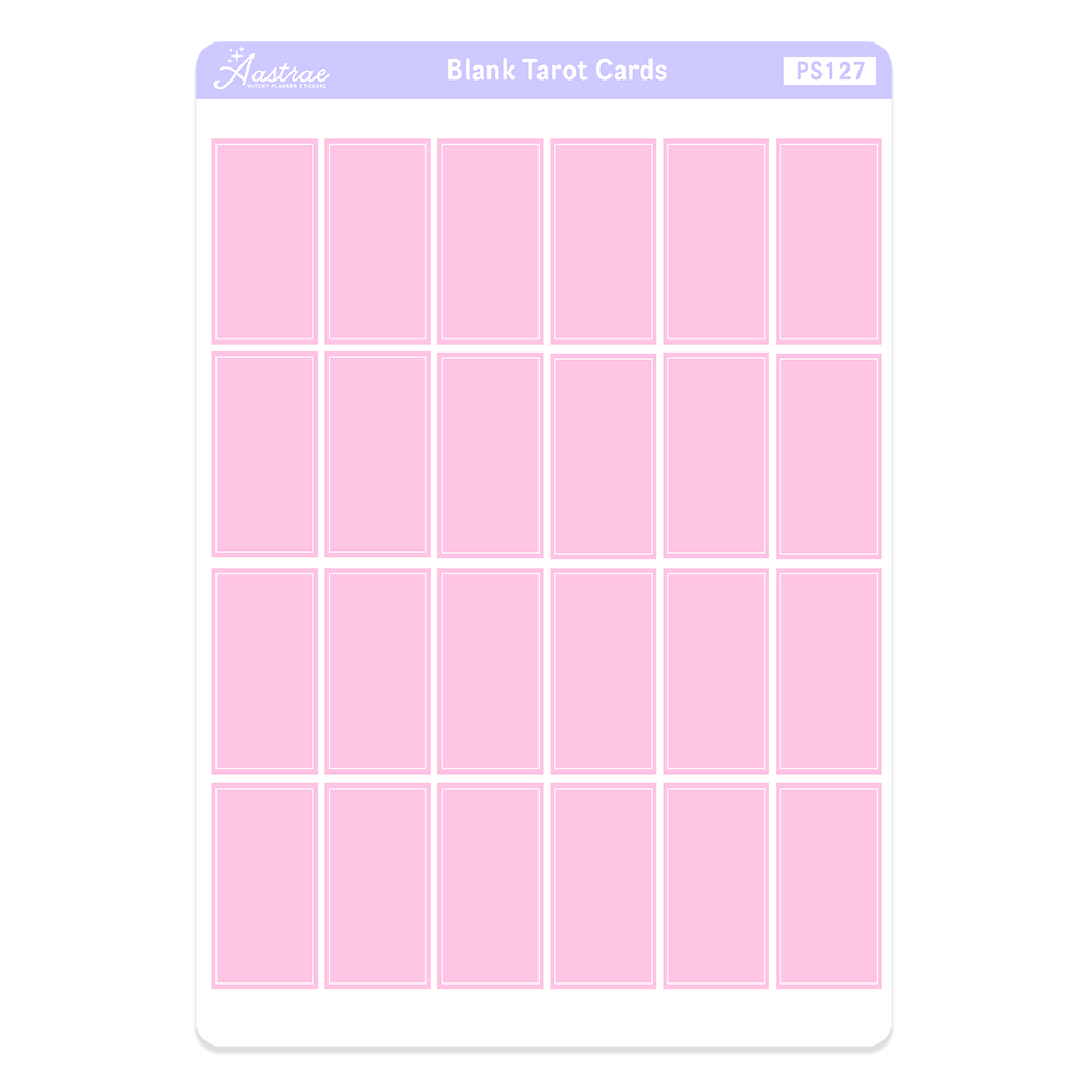 Blank Tarot Card Stickers for Journaling