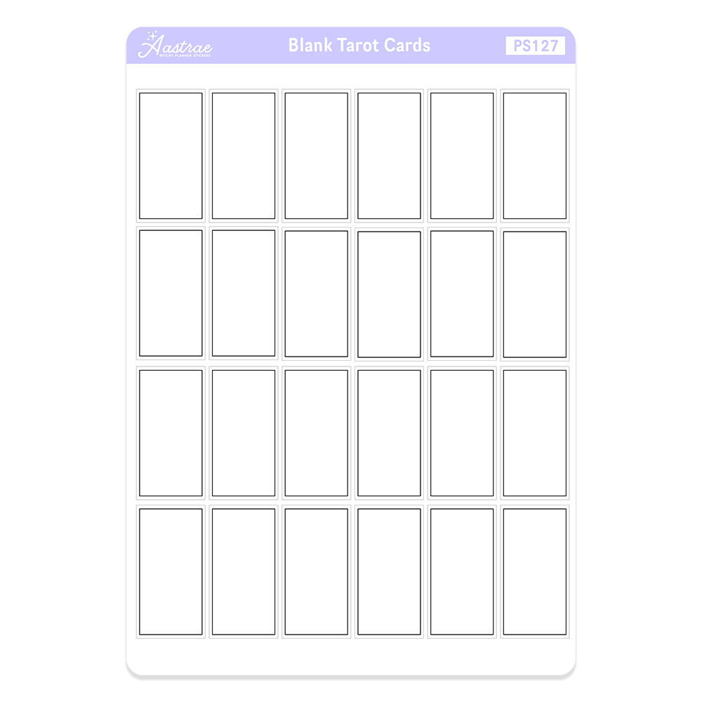 Blank Tarot Card Stickers for Journaling