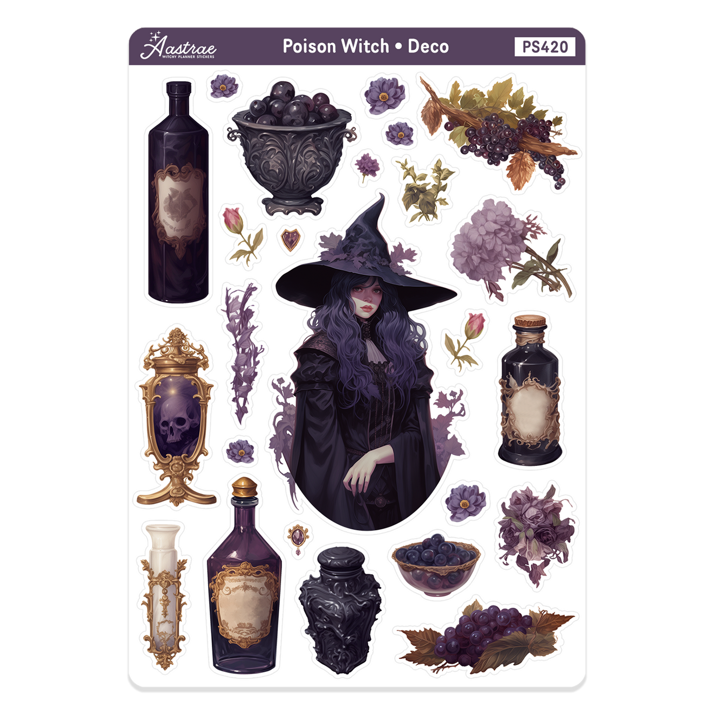 Poison Witch Sticker Sheet