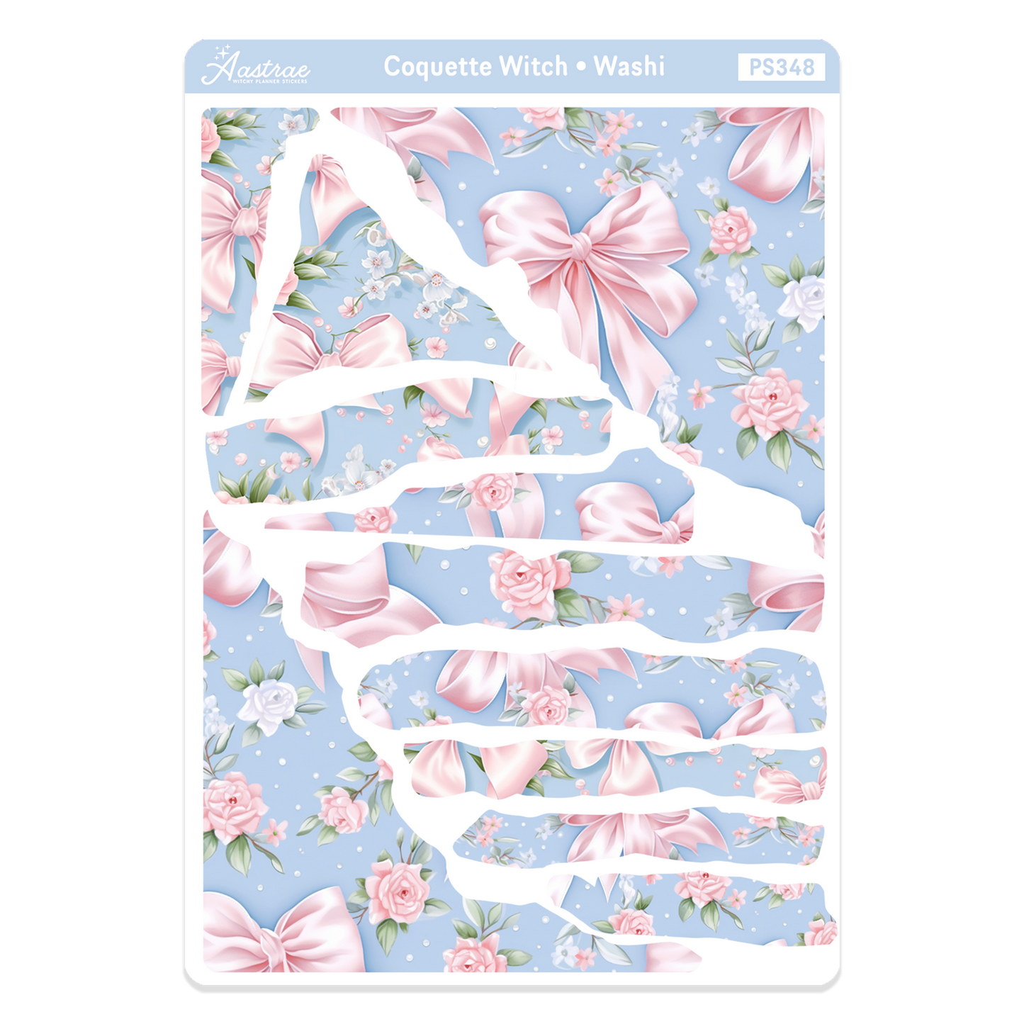 Coquette Washi Torn Paper Stickers