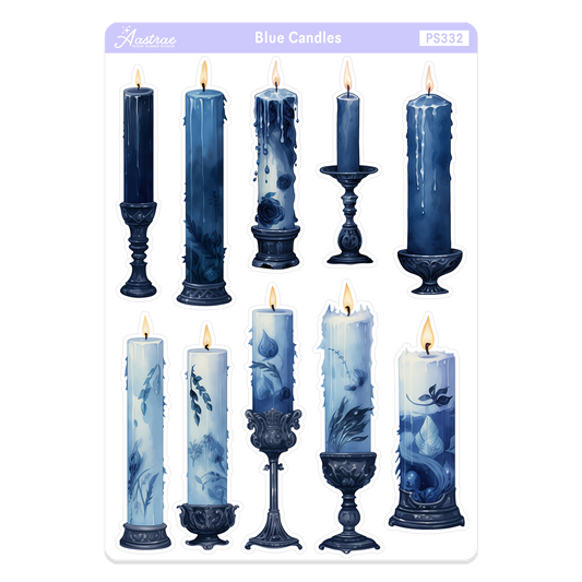 Blue Spell Candles Stickers