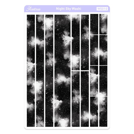 Night Sky Washi Tape Sticker Sheet