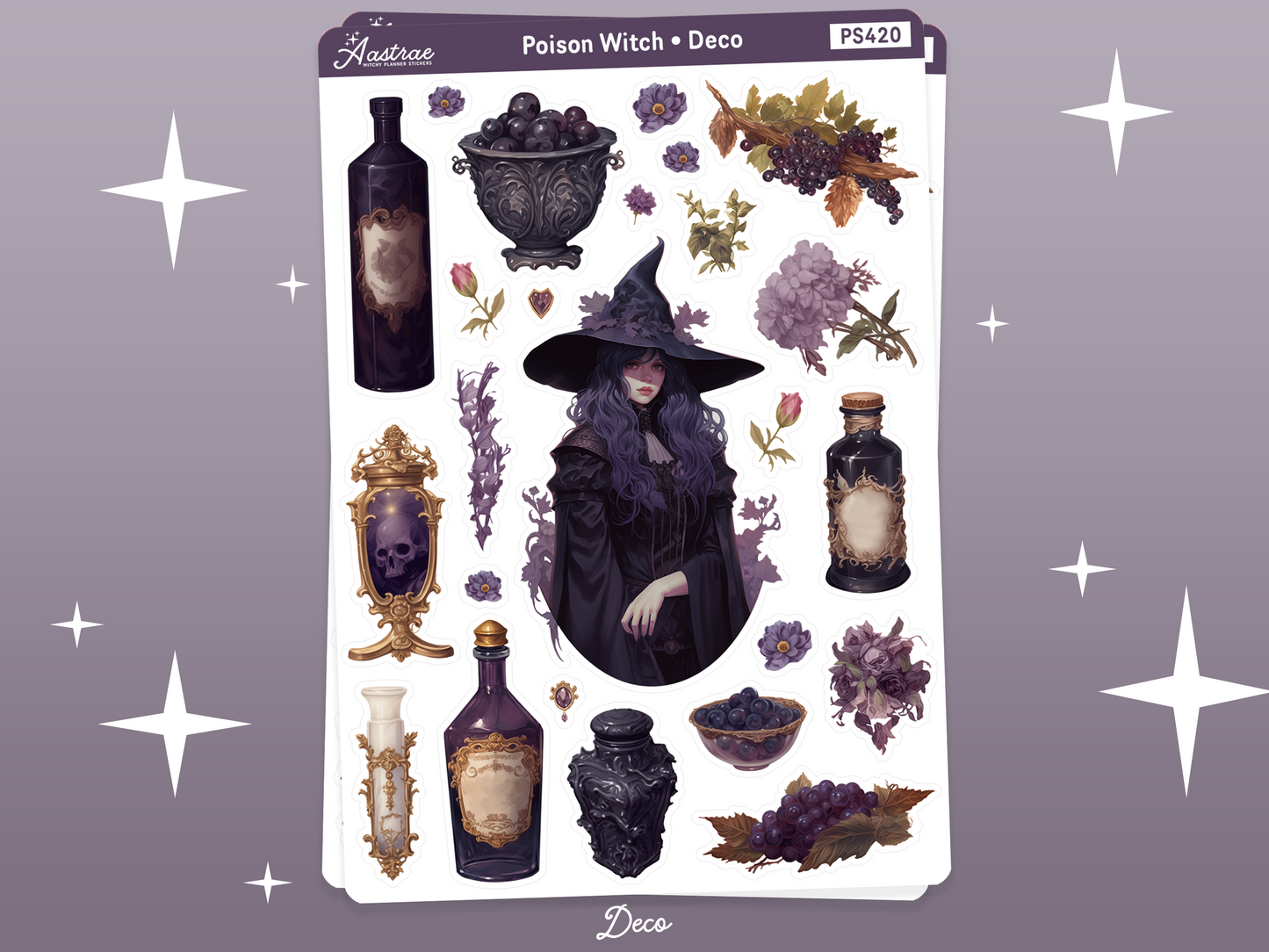 Poison Witch Journaling Stickers Kit