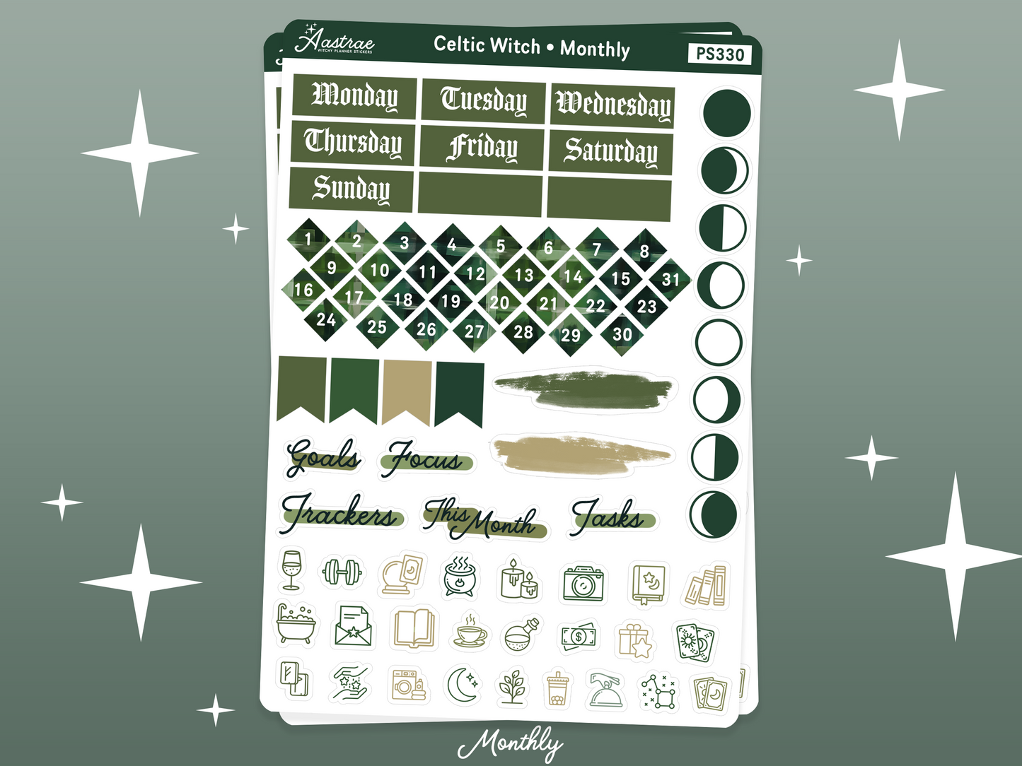 Celtic Witch Stickers Journaling Kit