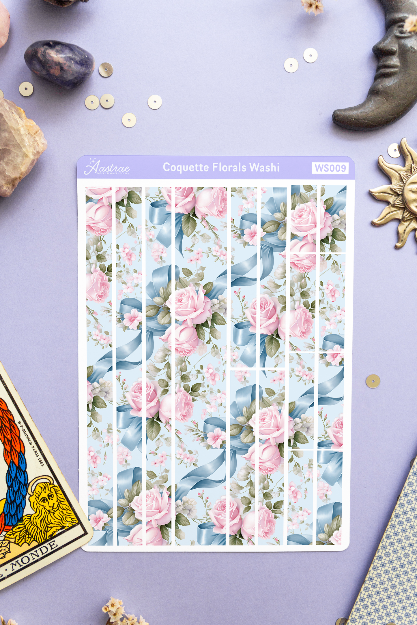 Coquette Roses Washi Tape Sticker Sheet