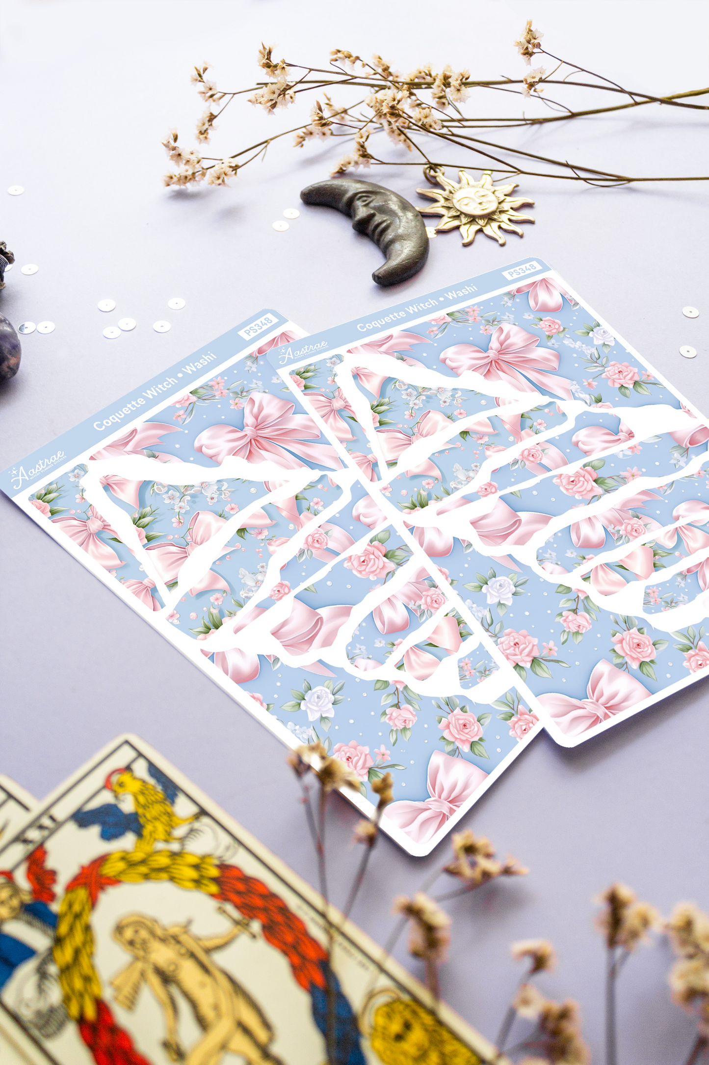 Coquette Washi Torn Paper Stickers