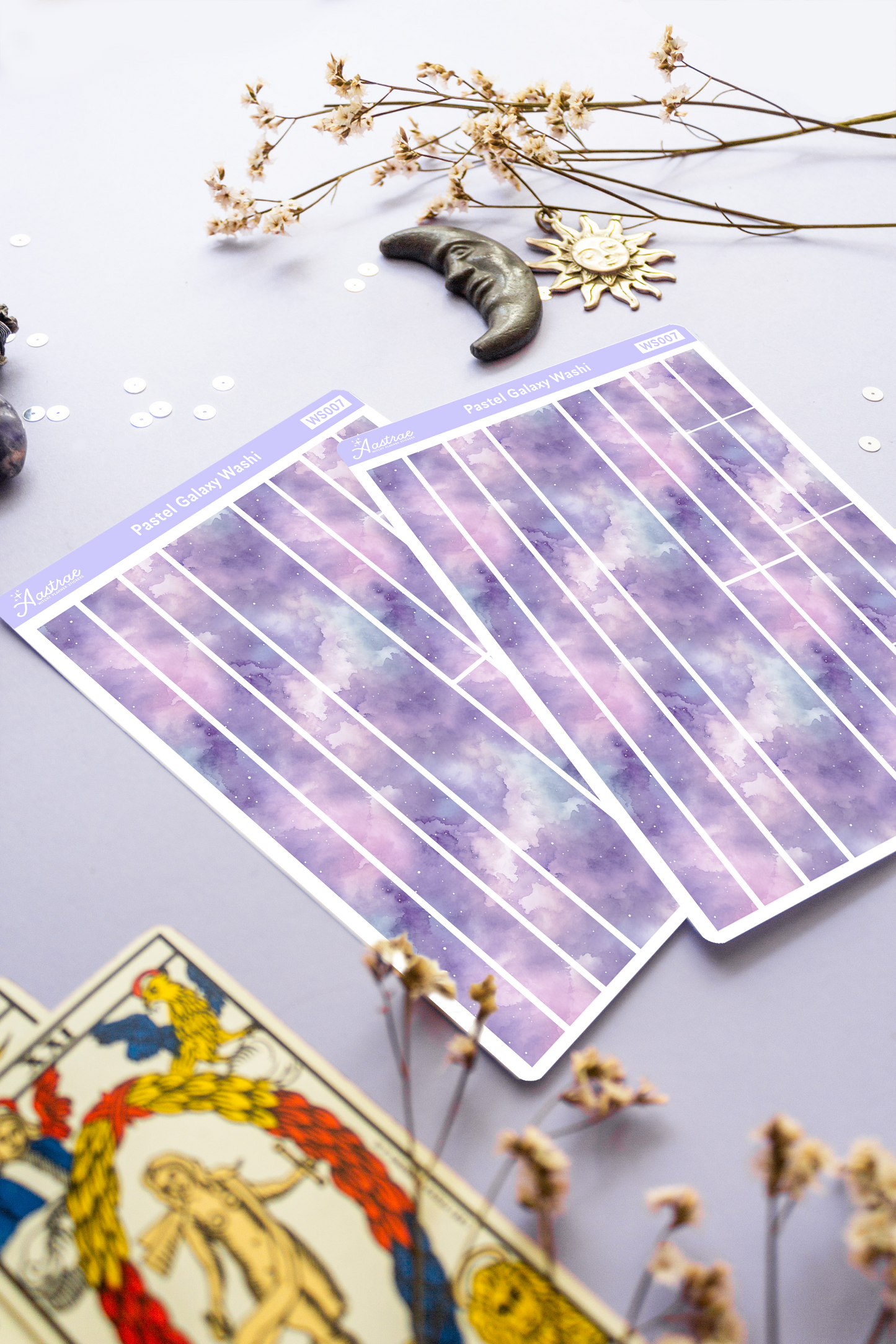 Pastel Galaxy Washi Tape Sticker Sheet