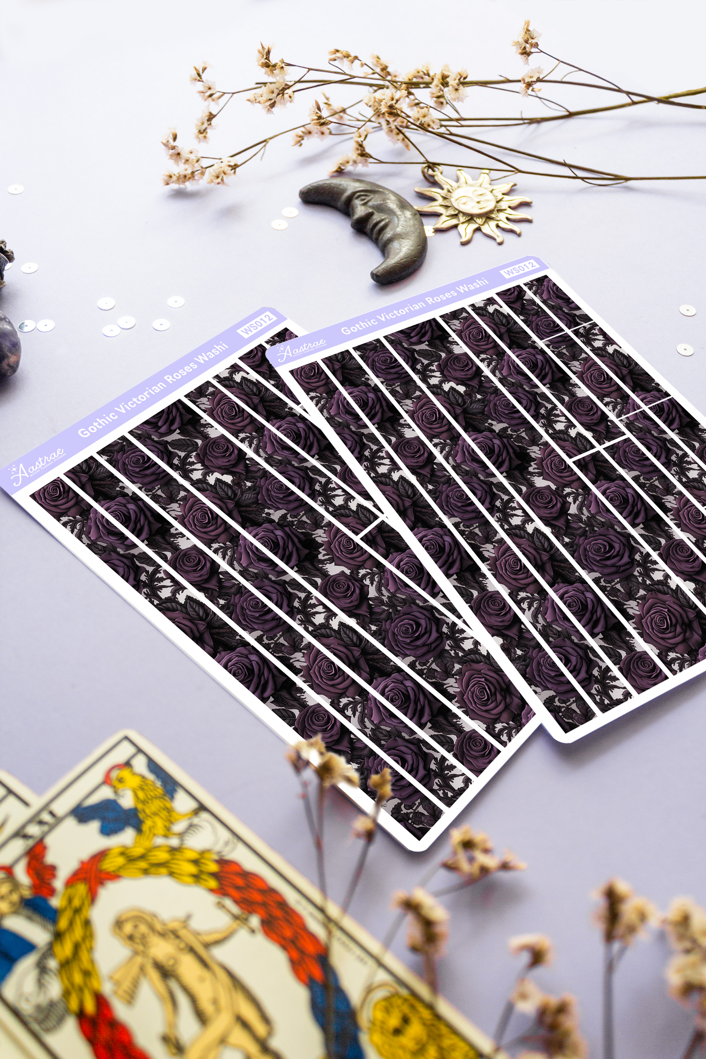 Gothic Victorian Rose Washi Stickers