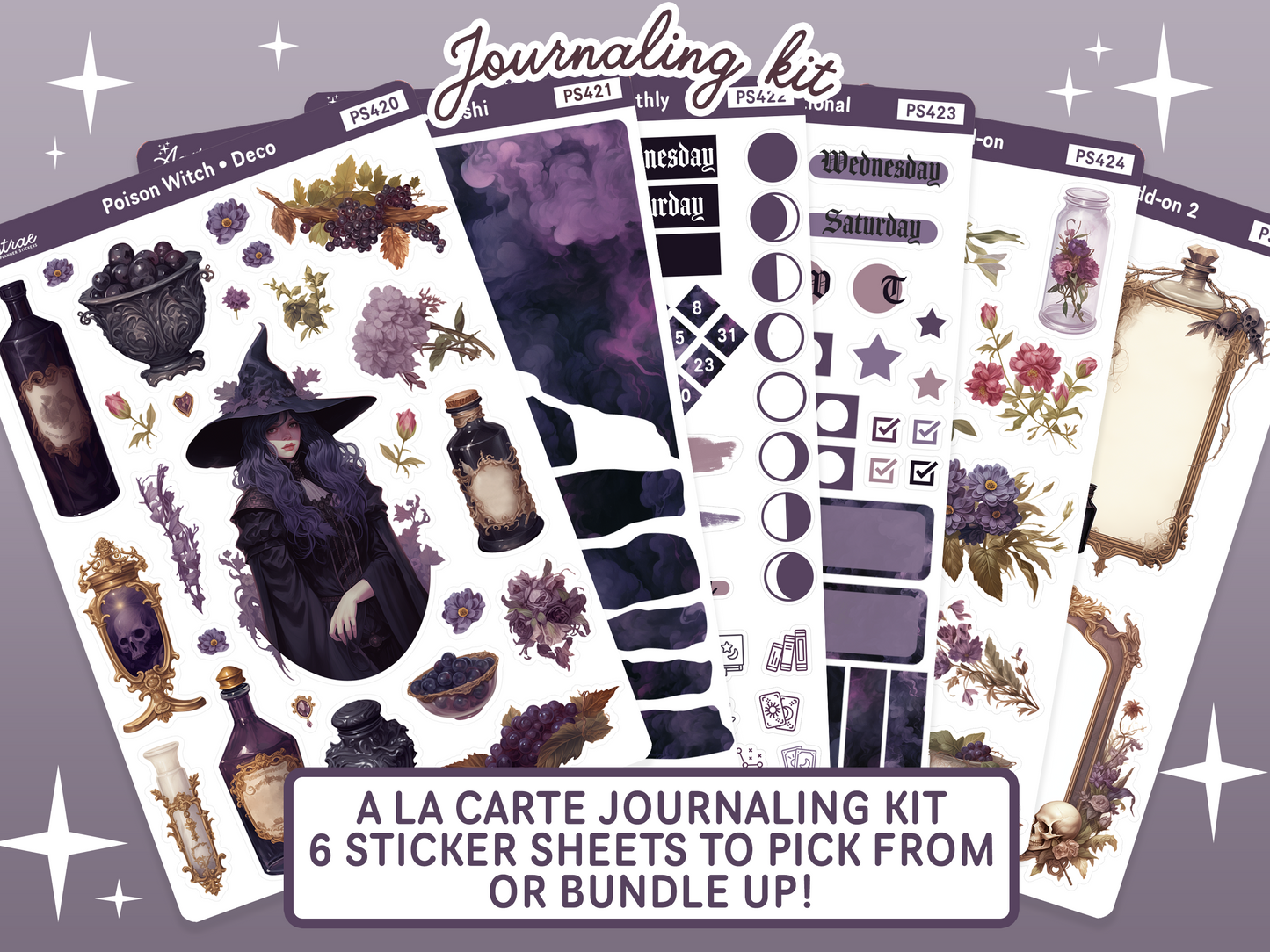 Poison Witch Journaling Stickers Kit