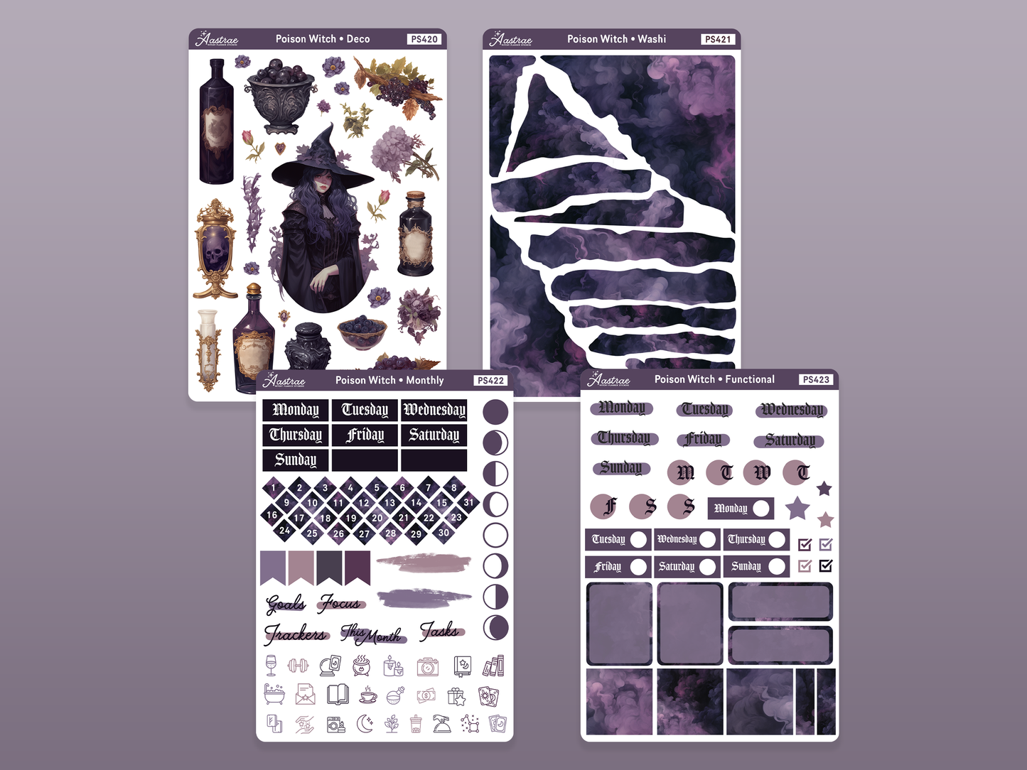 Poison Witch Journaling Stickers Kit