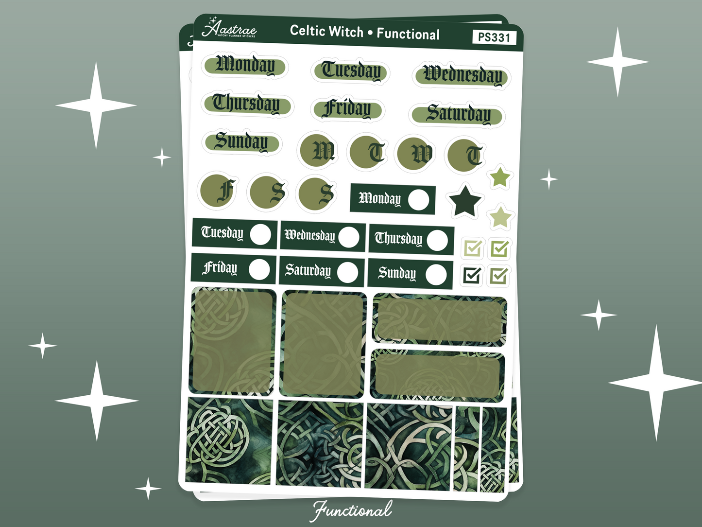 Celtic Witch Stickers Journaling Kit