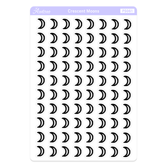 Crescent Moon Icons Stickers