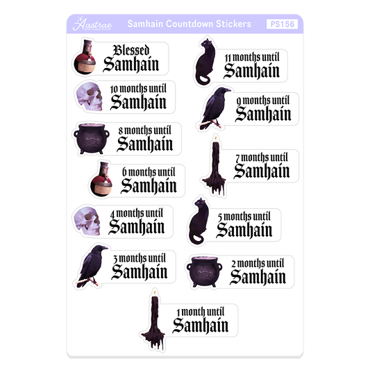 Monthly Samhain Countdown Stickers