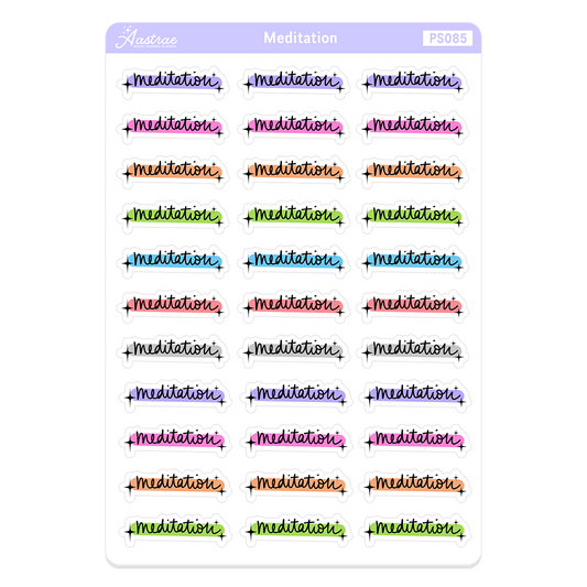 Meditation Planner Stickers
