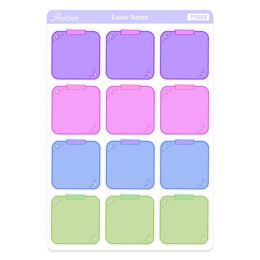 Lunar Sticky Notes Stickers