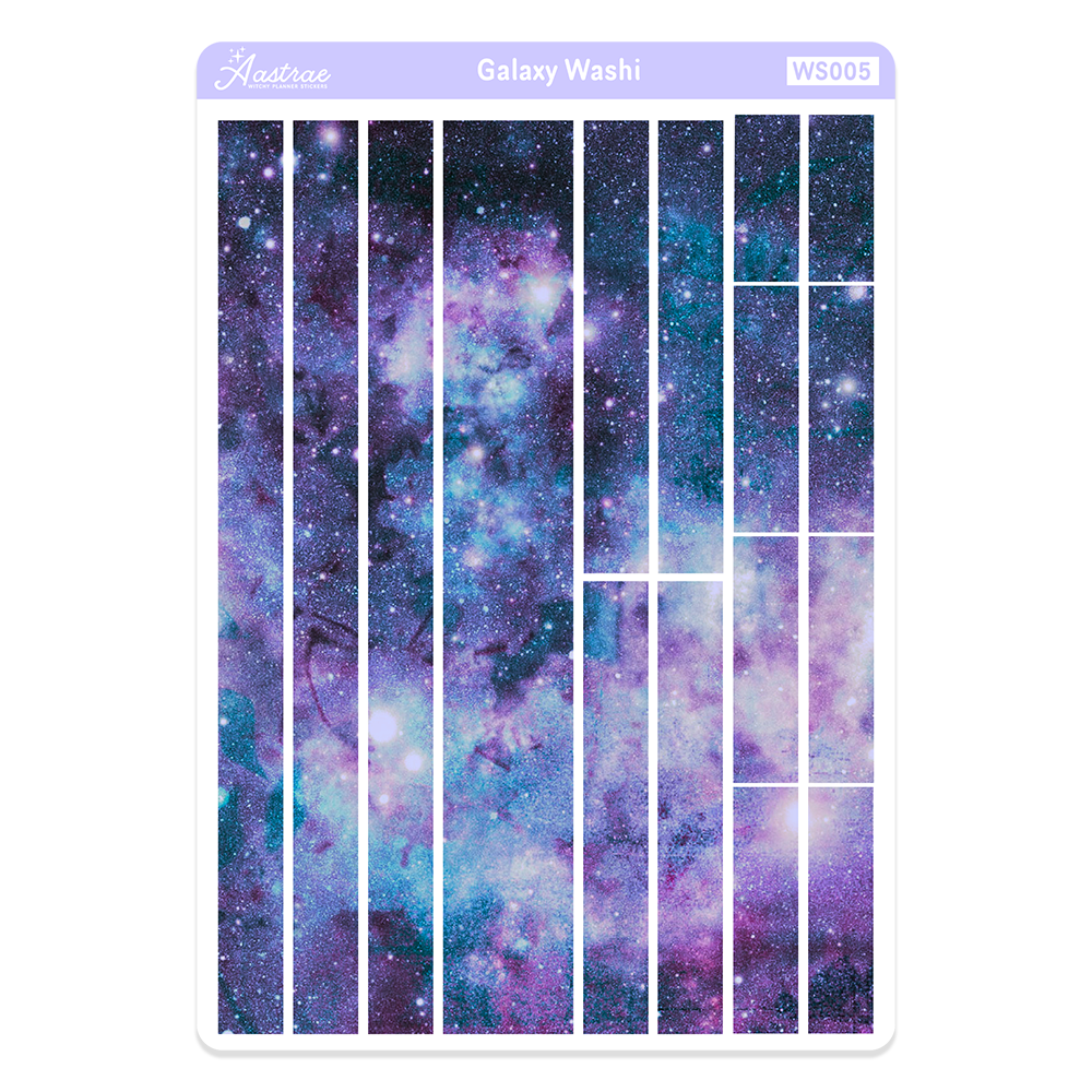 Galaxy Washi Tape Stripe Sticker Sheet