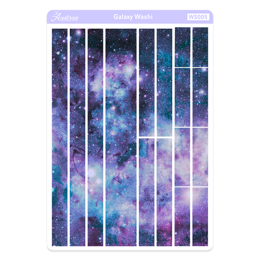 Galaxy Washi Tape Stripe Sticker Sheet