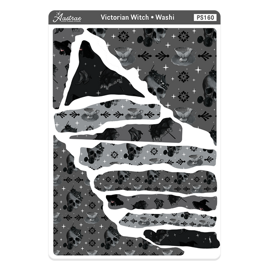 Victorian Witch Washi Sticker Sheet