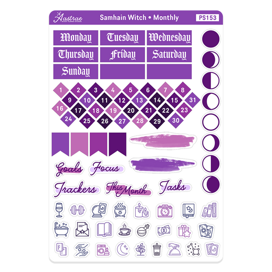 Samhain Witch Functional Stickers