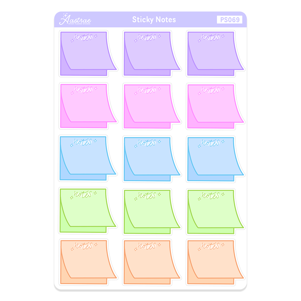 Sticky Notes Planner Stickers